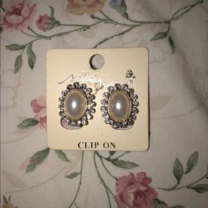 Pearl Clip On Earrings